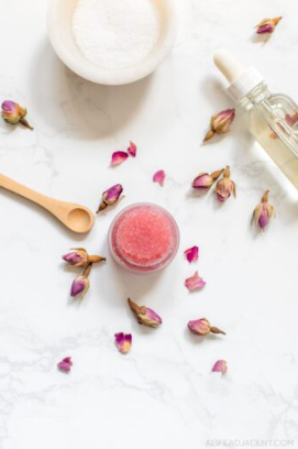 sweet rose lip scrub